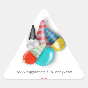 Pegatina Triangular Helado de Fresa