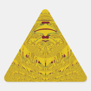 Pegatina Triangular Hermosa e increíble obra vectorial de León Dorado