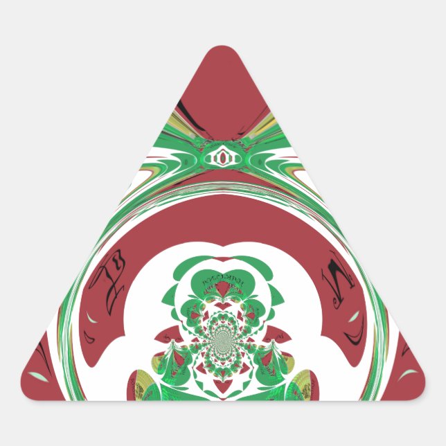 Pegatina Triangular Hermosa Etiopía Encantadora Hakuna Matata Amo Hea (Anverso)