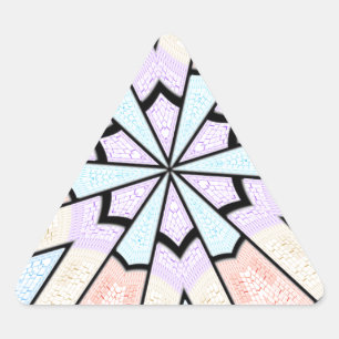 Pegatina Triangular Hermosa impresión de arte geométrico suave y suave