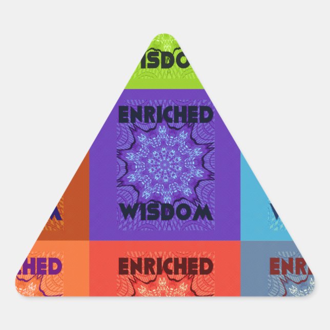 Pegatina Triangular Hermosa Impresión de Arte Pop, Increíble y Enrique (Anverso)