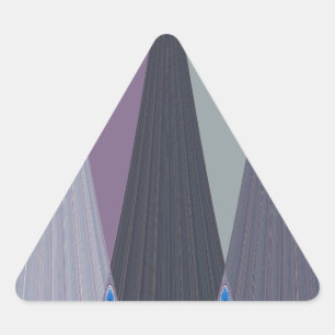 Pegatina Triangular Hermosa y Asombrosa Impresión de Arte de Diseño Ch