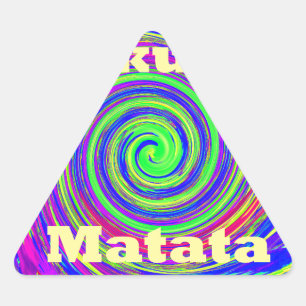 Pegatina Triangular Hermoso Increíble Colorido Vector Geométrico Girat