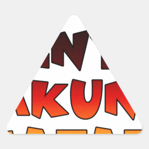 Pegatina Triangular Hermoso Jambo Kenya Hakuna Matata Agradable Arte