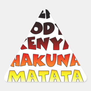 Pegatina Triangular Hermoso Kenya Colorido Increíble Diseño de cita de