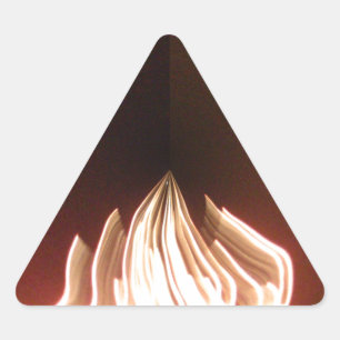 Pegatina Triangular Hermoso resumen del arte de la llama