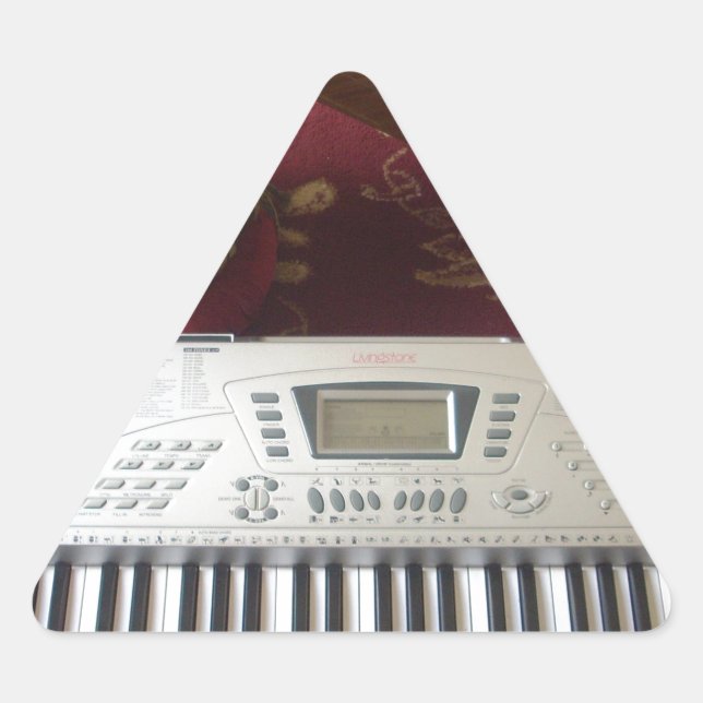 Pegatina Triangular Hermoso rincón creativo: Tapiz musical (Anverso)