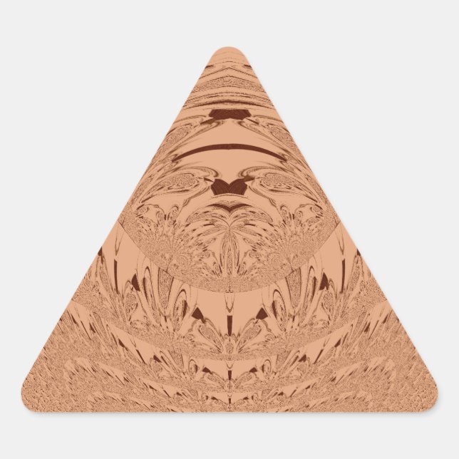Pegatina Triangular Hermoso y encantador patrón de vector de cabeza de (Anverso)