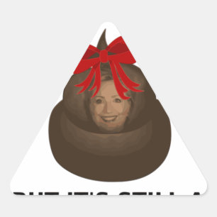 Pegatina Triangular Hillary Poop