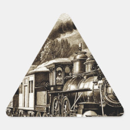 Pegatina Triangular Historial de locomotoras de motores de vapor