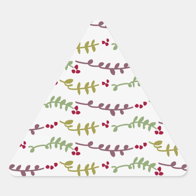 Pegatina Triangular hojas y bayas (Anverso)