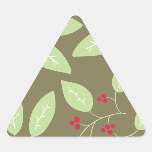 Pegatina Triangular hojas y bayas (Anverso)