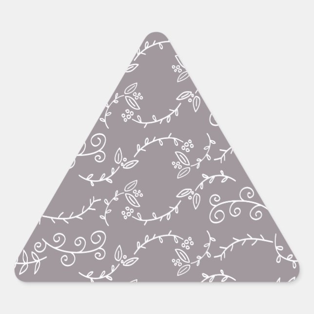 Pegatina Triangular hojas y bayas (Anverso)