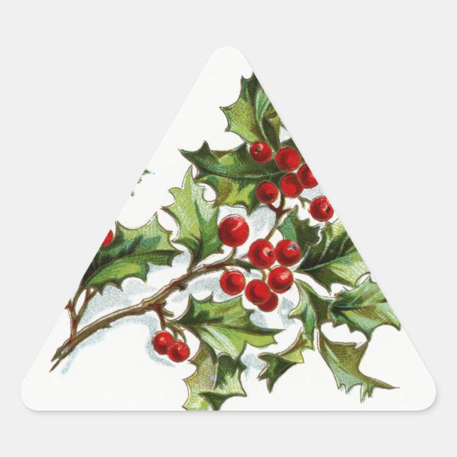 Pegatina Triangular HollyBerries20150801 (Anverso)