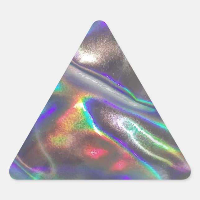 Pegatina Triangular holográfico (Anverso)
