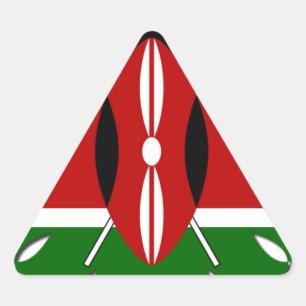 Pegatina Triangular Icónica obra de arte inspirada en la bandera de la