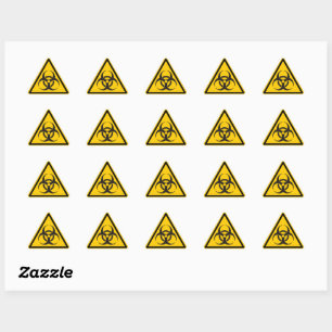 Pegatina Triangular Icono de Biopeligro