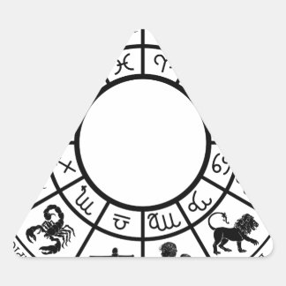 Pegatina Triangular Iconos del horóscopo de signos del zodiaco