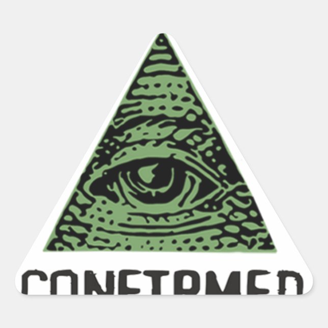 Pegatina Triangular Illuminati Confirmed Sticker (Anverso)