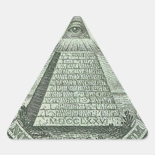 Pegatina Triangular Illuminati - todo el ojo que ve