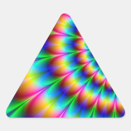 Pegatina Triangular Ilusión óptica en espiral arcoiris