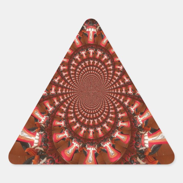 Pegatina Triangular Imagen de arte de lengua Kaleidoscope Imprimir/Grá (Anverso)