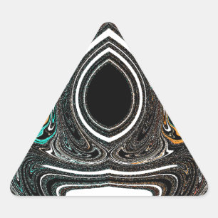 Pegatina Triangular Imagen de arte en textura de cebra de origen étnic