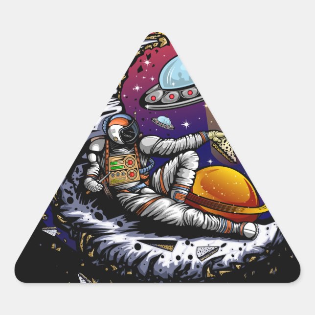 Pegatina Triangular imán de piedra (Anverso)