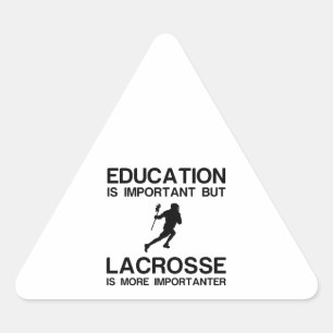 PEGATINA TRIANGULAR IMPORTANTE DE LA EDUCACIÓN EN LACROSSE
