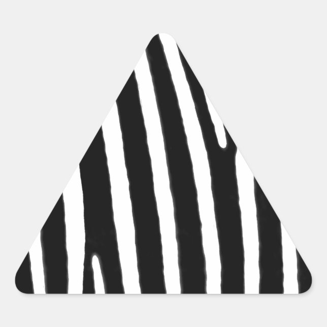 Pegatina Triangular Impresión animal de cebra (Anverso)