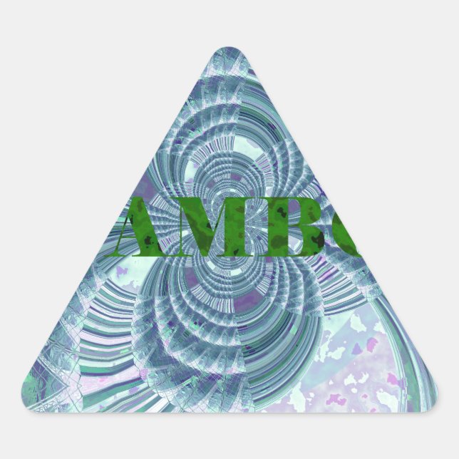 Pegatina Triangular Impresión artística de Aurora Matata (Anverso)