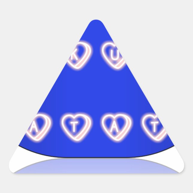 Pegatina Triangular Impresión artística de Hakuna Matata en el Reino U (Anverso)
