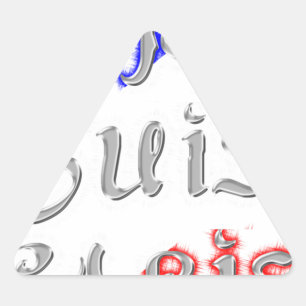 Pegatina Triangular Impresión artística de Je Suis Paris