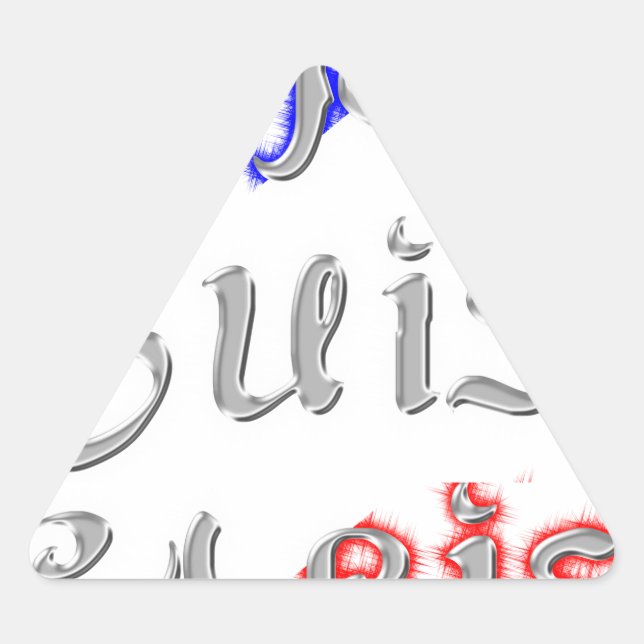 Pegatina Triangular Impresión artística de Je Suis Paris (Anverso)