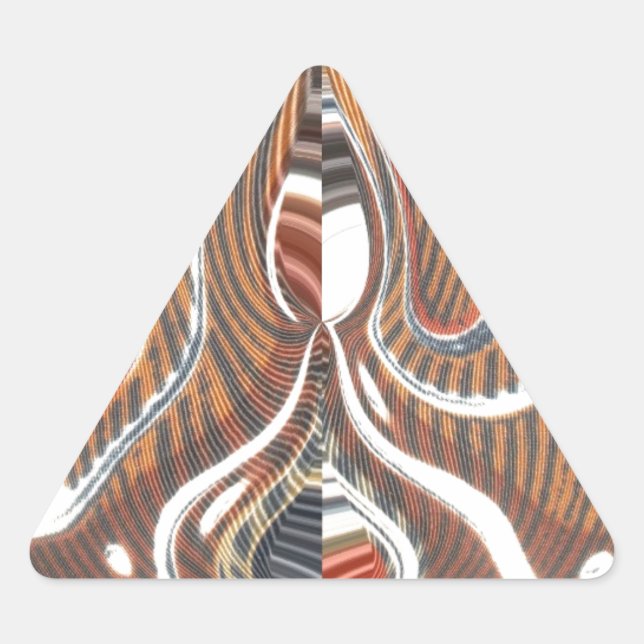 Pegatina Triangular Impresión de arte abstracto africano (Anverso)