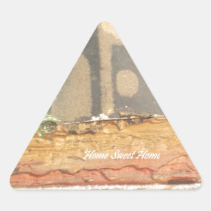 Pegatina Triangular Impresión de arte casero dulce