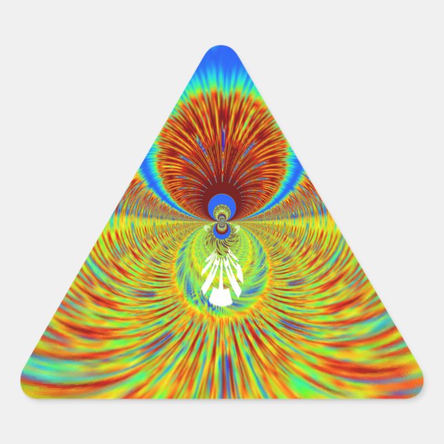 Pegatina Triangular Impresión de arte colorida en Kaleidoscope (Anverso)