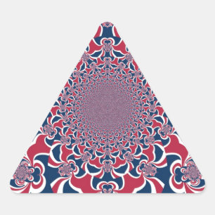 Pegatina Triangular Impresión de arte de caleidoscopio giratorio