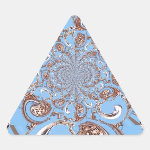 Pegatina Triangular Impresión de arte de caleidoscopio vintage
