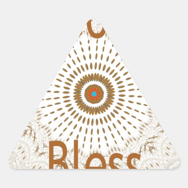Pegatina Triangular Impresión de arte de diseño de estilo africano tra (Anverso)