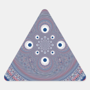 Pegatina Triangular Impresión de arte de diseño radial