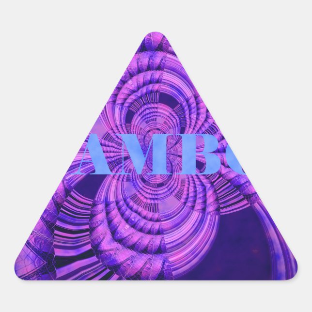 Pegatina Triangular Impresión de arte de Hakuna Cósmica (Anverso)