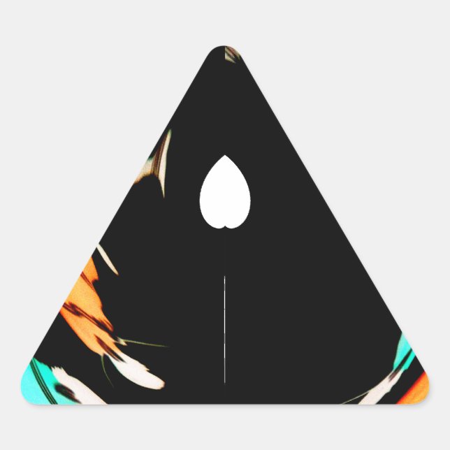 Pegatina Triangular Impresión de arte de patrones tradicionales africa (Anverso)