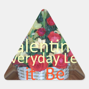 Pegatina Triangular Impresión de arte el día de San Valentín