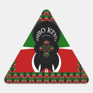 Pegatina Triangular Impresión de arte Jambo Kenya