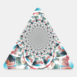 Pegatina Triangular Impresión de arte keniano en taxistas kenianos
