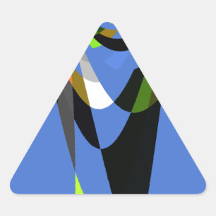 Pegatina Triangular Impresión de dibujos animados con motivos tribales