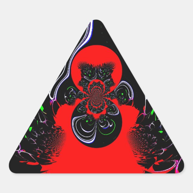 Pegatina Triangular Impresión de fluidos en Kaleidoscope (Anverso)