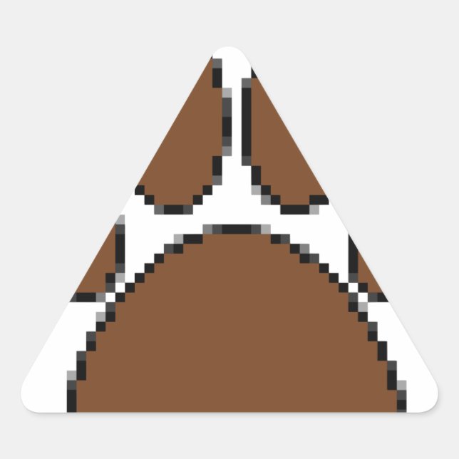 Pegatina Triangular Impresión de hojas de perro de píxeles (Anverso)