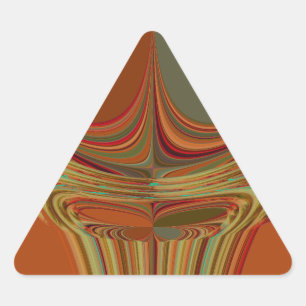 Pegatina Triangular Impresión del arte contemporáneo tradicional de la